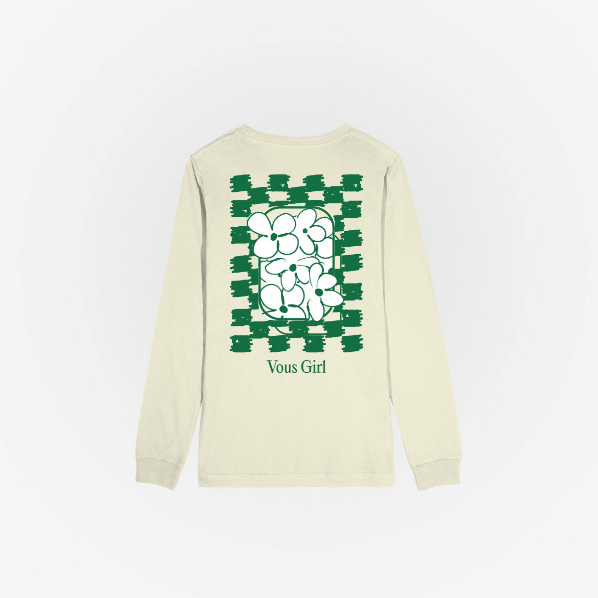 VOUS GIRL Checker Flower L/S