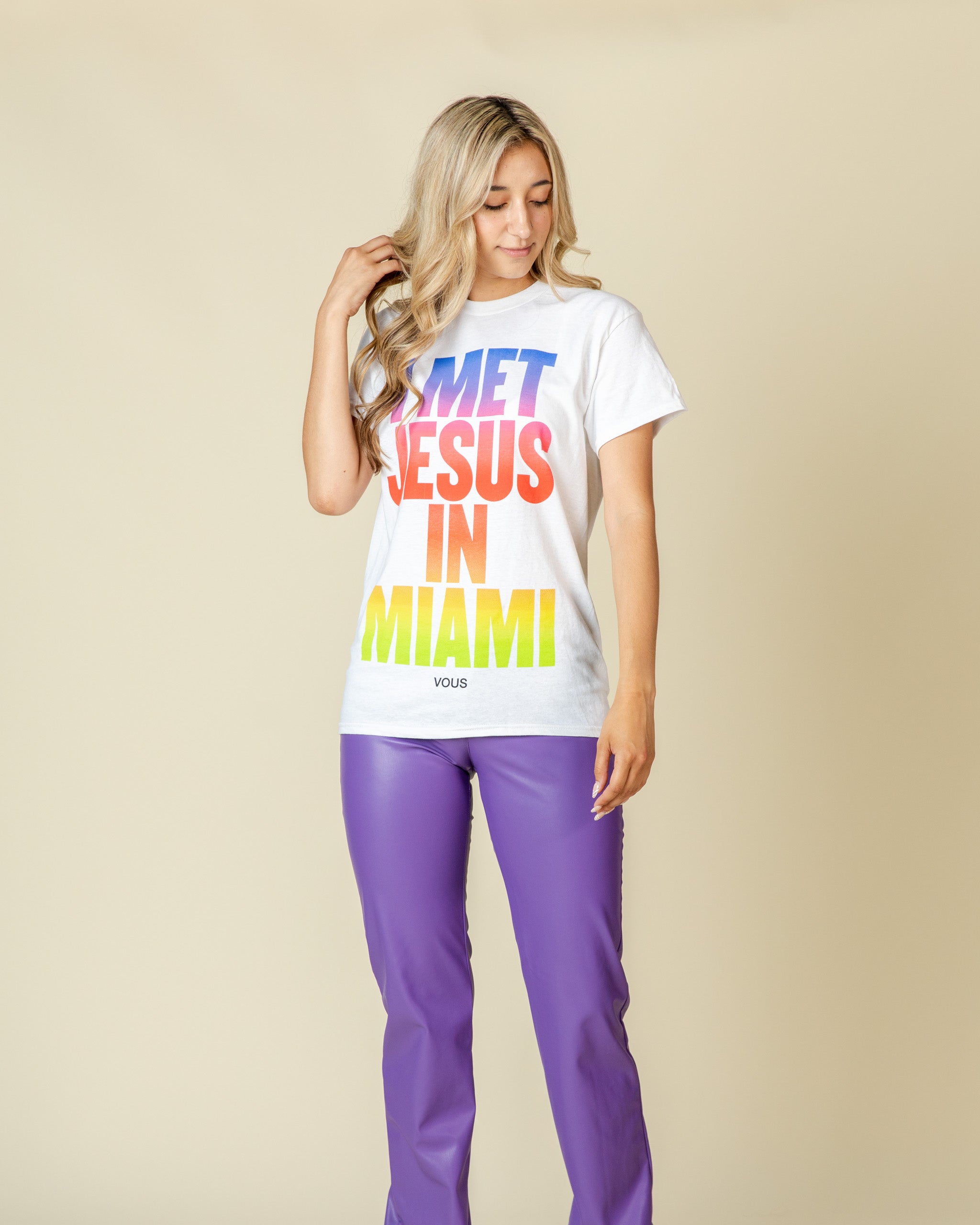 I Met Jesus In Miami Tourist Tee
