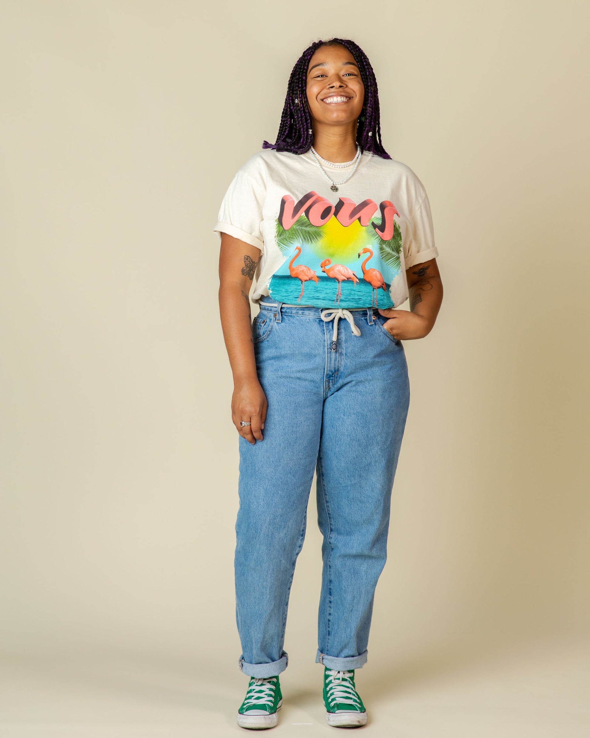 VOUS Flamingo Tee (Ivory)