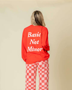 Basic Not Minor L/S (Red)