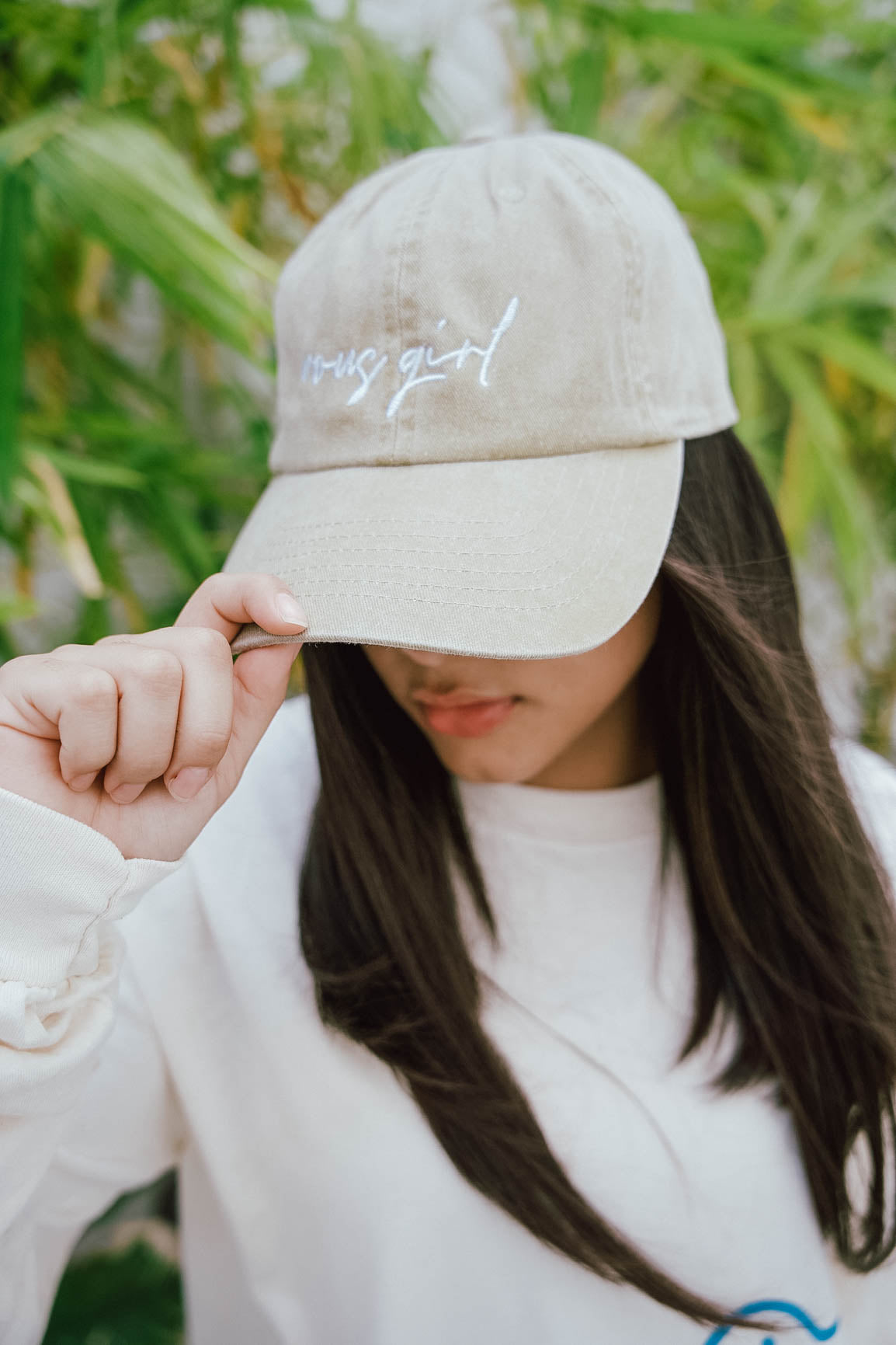 VOUS GIRL Script Dad Hat (Sand)